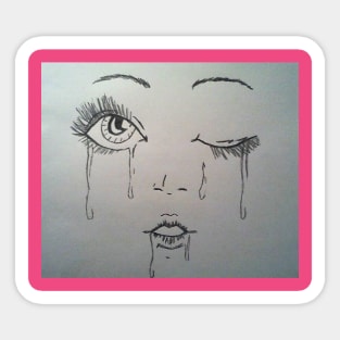 Sad girl Sticker